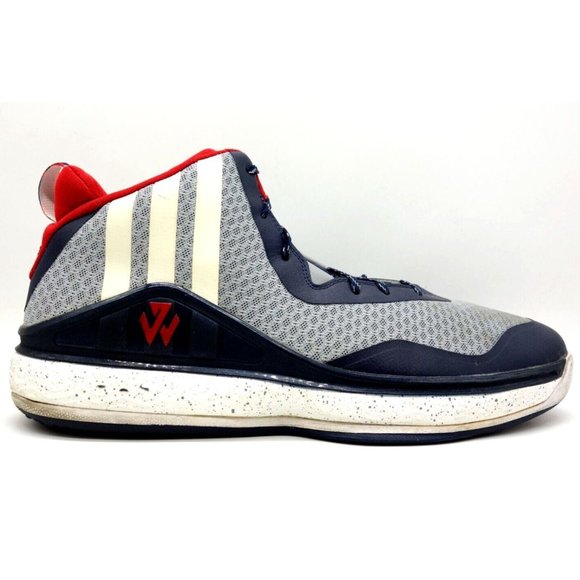 Adidas J Wall C76581 John Wizards Gray Blue High Top Basketball Shoes Men\'s 14